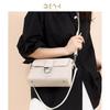 Sac Dame Cuir Véritable Petit Sac Carré Rétro Sac à Bandoulière Mode Sac Bandoulière