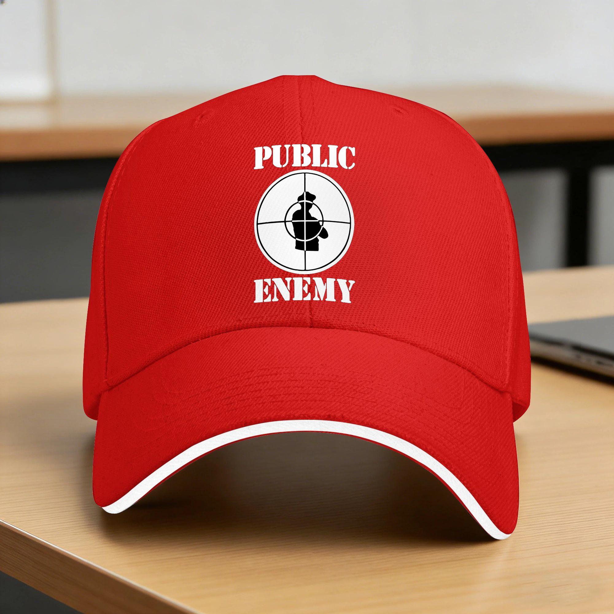 US Rap Team Public Enemy Casual Baseball Cap Summer Trucker Hat Hot Sale Running Hippie Snapback Cap yk Retro Baseball Caps One Size