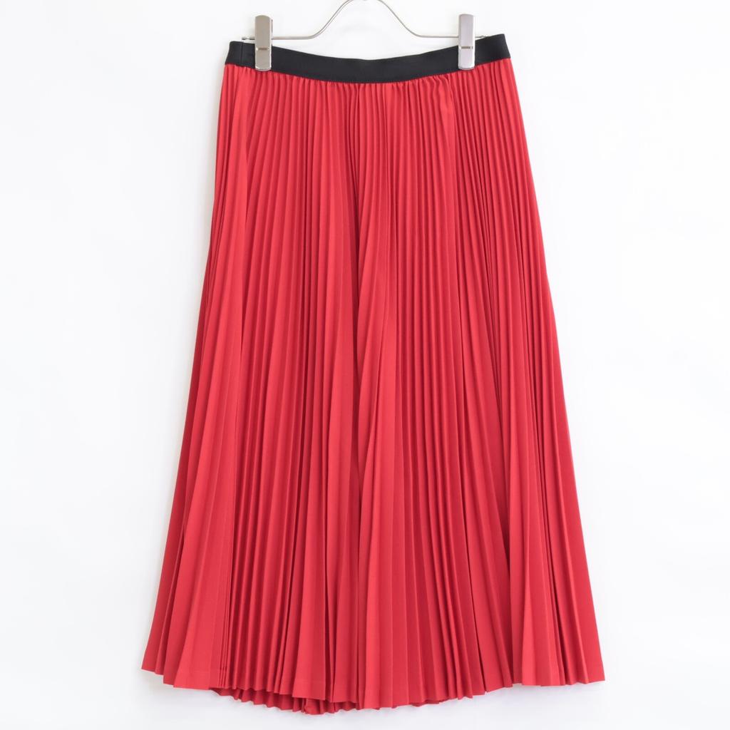 Adore Red 531-9120402 Pleated Flower Lace Skirt Skirt 36 RedUsed