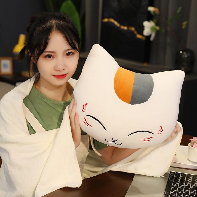 Natsume Friend Cat Teacher Hand Warmer Throw Pillow Intervention Doll Hand Cover Winter Cute Girl Cartoon Dual-Purpose Winter