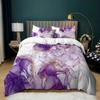 Gradual Change Color Marble Texture Pattern Duvet Set Digital Printing Three-Piece Set Bedding
