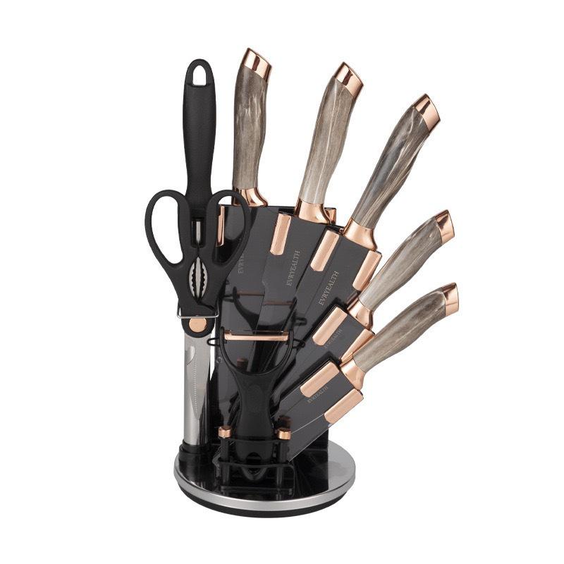 19-Piece Silicone Kitchen Knife Set with Holder: Chef Knife, Cooking Spoon, Shovel, and Household Cutlery.