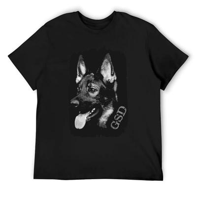 German Shepherd Dog - GSD T-Shirt Anime T-shirt Tops Custom Shirt Mens Vintage T Shirts
