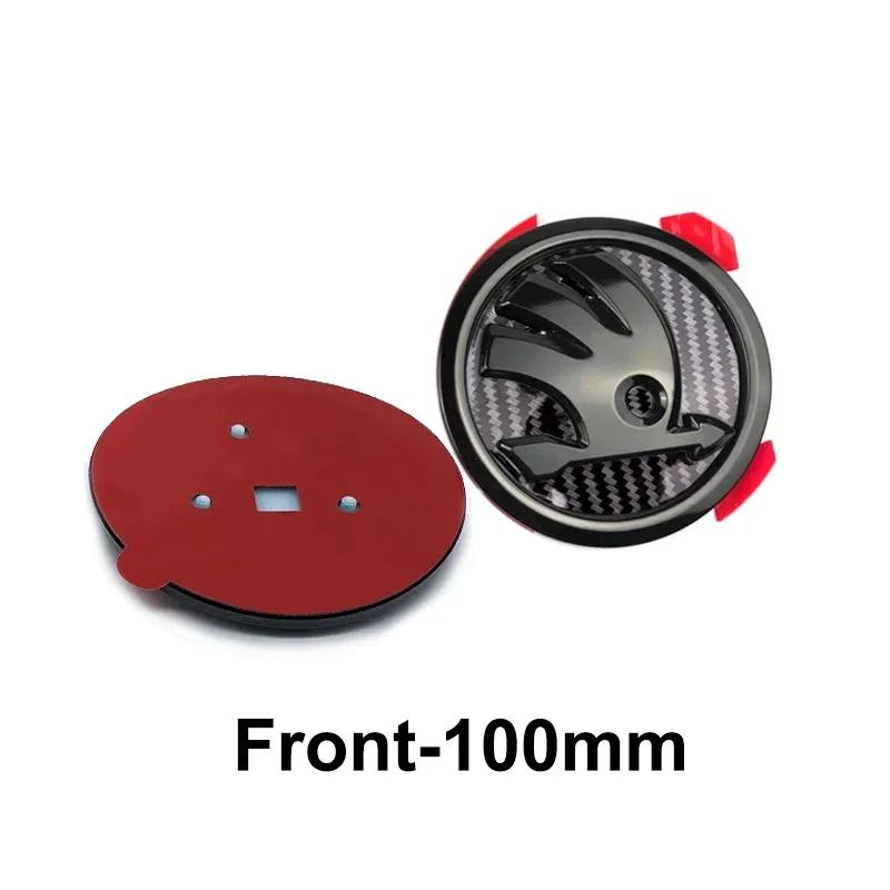 XOWS7 for Skoda 80mm 90mm 100mm ABS Emblem Fabia 1 2 Octavia A7 RS Superb Rapid Yeti Karoq Vision Car Front Rear Boot Tailgate Sticker