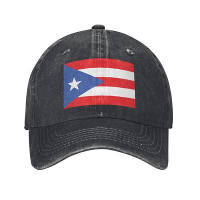 Puerto Rico Flag Baseball Caps Vintage Distressed Denim Sun Cap Unisex Style Outdoor Running Golf Gift Caps Hat