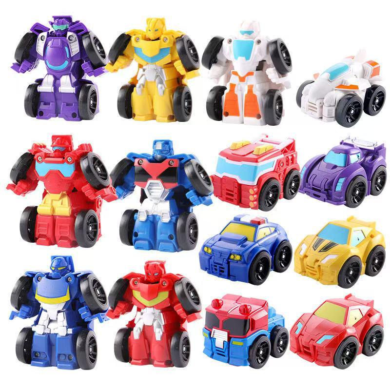 Mini Manual Transformer Robot Car Toy for Kids - Pocket-Sized Autobot Model Building Block