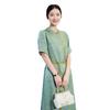 Silk Dress Medium and Long Summer New Temperament Jacquard Short Sleeve Mulberry Silk Skirt Women