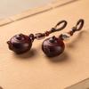 Rosewood Handle Pot Car Key Pendant Teapot Keychain for Men