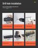 Wall-Mounted Carbon Steel Multifunctional Knife and Cutlery Storage Rack, Punch-Free Installation