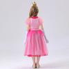 120150C Pink Mario Peach Princess Dress Kids Dress Clothing