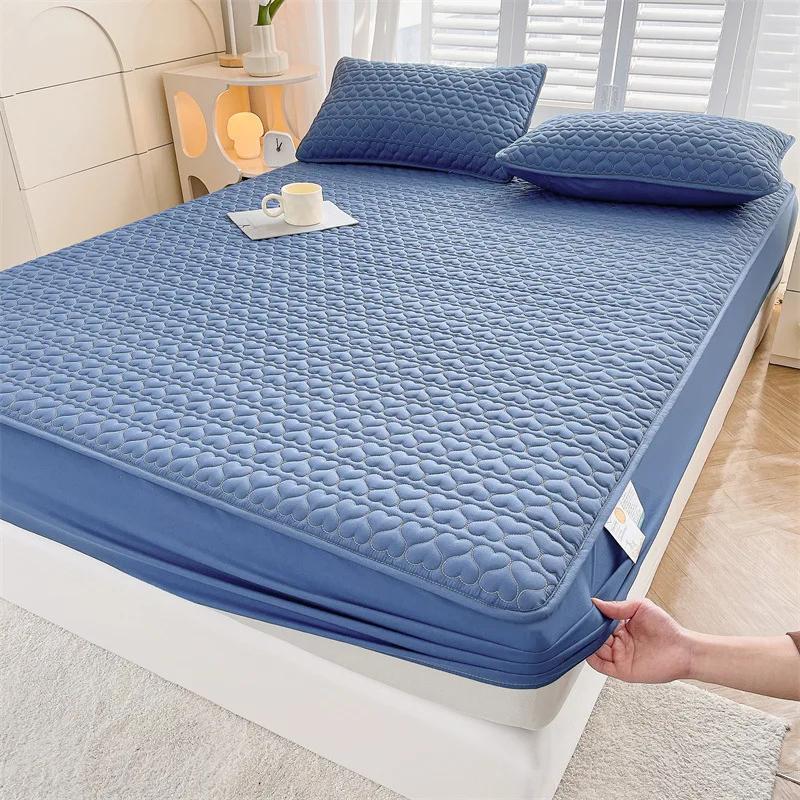 New Class a Waterproof Quilted Fitted Sheet Three-Piece Antibacterial Septate Mattress Protective Cover