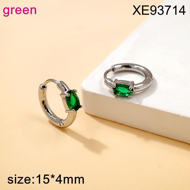 2025 Stylish Titanium Steel Earrings for Women: Lightweight, Luxurious Ear Cuffs with Colorful Zirconia and Unique Design