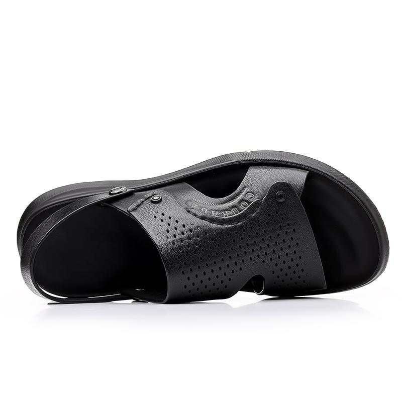 New Summer Men Soft Sandals Breathable Leather Men Beach Flip Flop Brand Men Casual Shoes Comfortable Slip-on Men's shoes Air