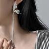 1 Pair Dangle Earrings Eye-catching Fine Workmanship Geometric Electroplating Temperament Decoration High-grade Butterfly Rhinestone Tassel Earrings