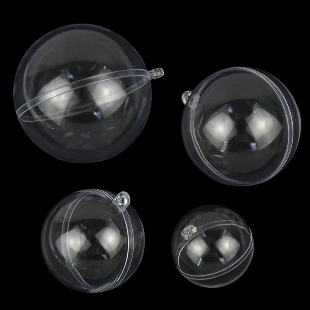 Hanging Ball Plastic Easy Open Bauble Clear Balls Christmas Pendant Party Supplies Dry Flower Ball