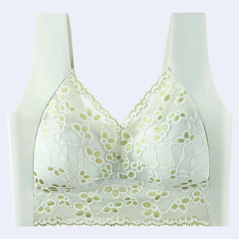 Seamless Lace Bandeau Bra: Wireless, Fixed Cup for a Flattering Look
