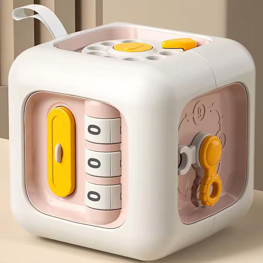 6 in 1 Montessori Educational Toys Sensory Busy Board Baby Practice Skills Drawer Cube  Educational Toys For Girl Boy