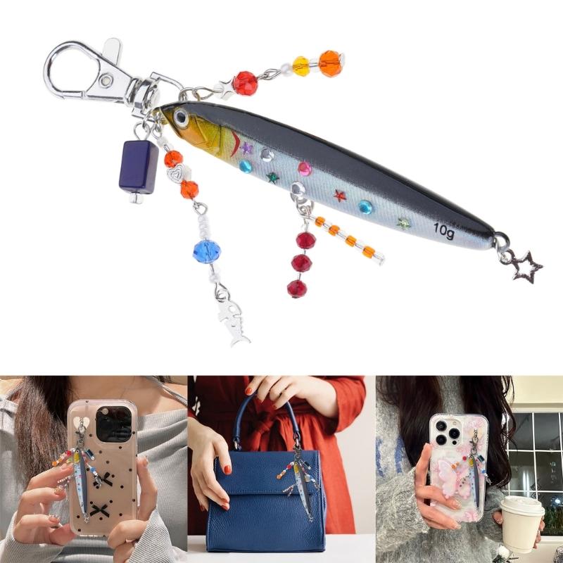 Ergonomic Fish Keychain Fashion Pendant Fish Key Pendant Acrylic Texture Suitable for Girls Woman Fashion Lover Present