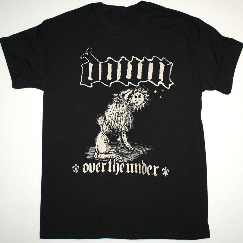 Down Band Short Sleeve Cotton Basic Reprint Black S-4XL Unisex T-Shirt S