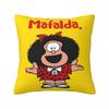 Quino Comic Cartoon Mafalda Throw Pillow Case Cm Home Decoration Cushion Cover Polyester Pillowcase Doublesided Printing