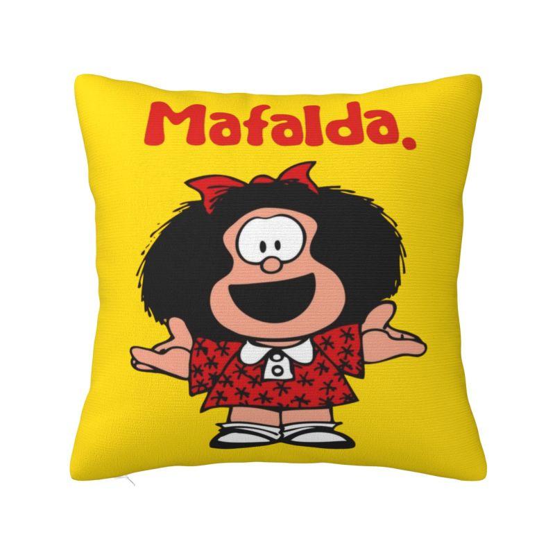 Quino Comic Cartoon Mafalda Throw Pillow Case Cm Home Decoration Cushion Cover Polyester Pillowcase Doublesided Printing