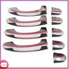 Prominent 9Pcs Set ABS Chrome Door Handle Covers Trim For TRANSPORTER T5 T6 CADDY VAN 2003-2015 Carbon Fiber Style