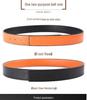Men's Casual Perforated Leather Belt with Rotating Pin Buckle