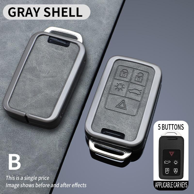 Metal Key Cover for Volvo XC60, XC90, S60, S80L, V60 - Full Shell Protection for Men