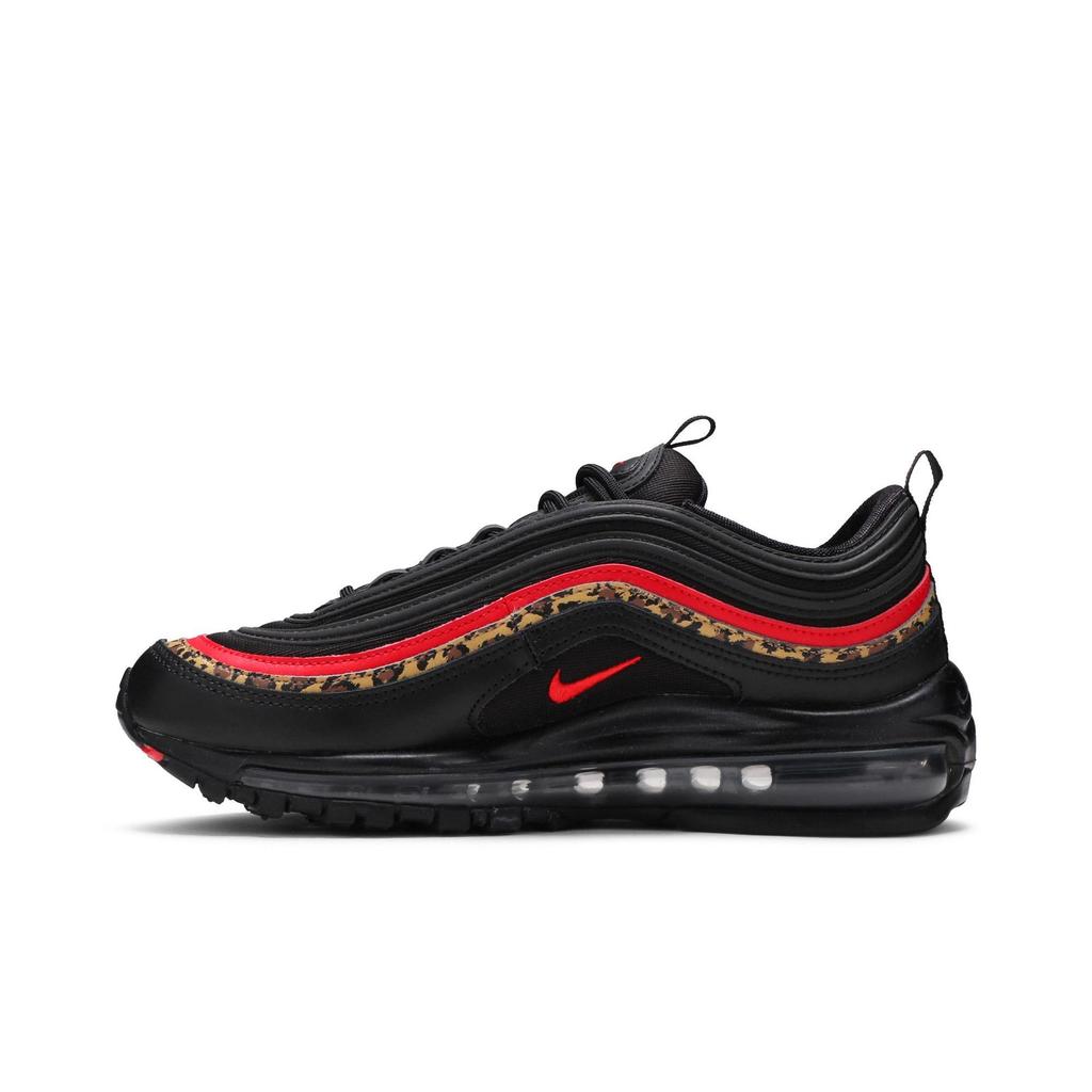 Nike Womens Air Max 97 'Leopard Pack' (women's Sizes) Black / University Red-Print Running Shoes BV6113 001