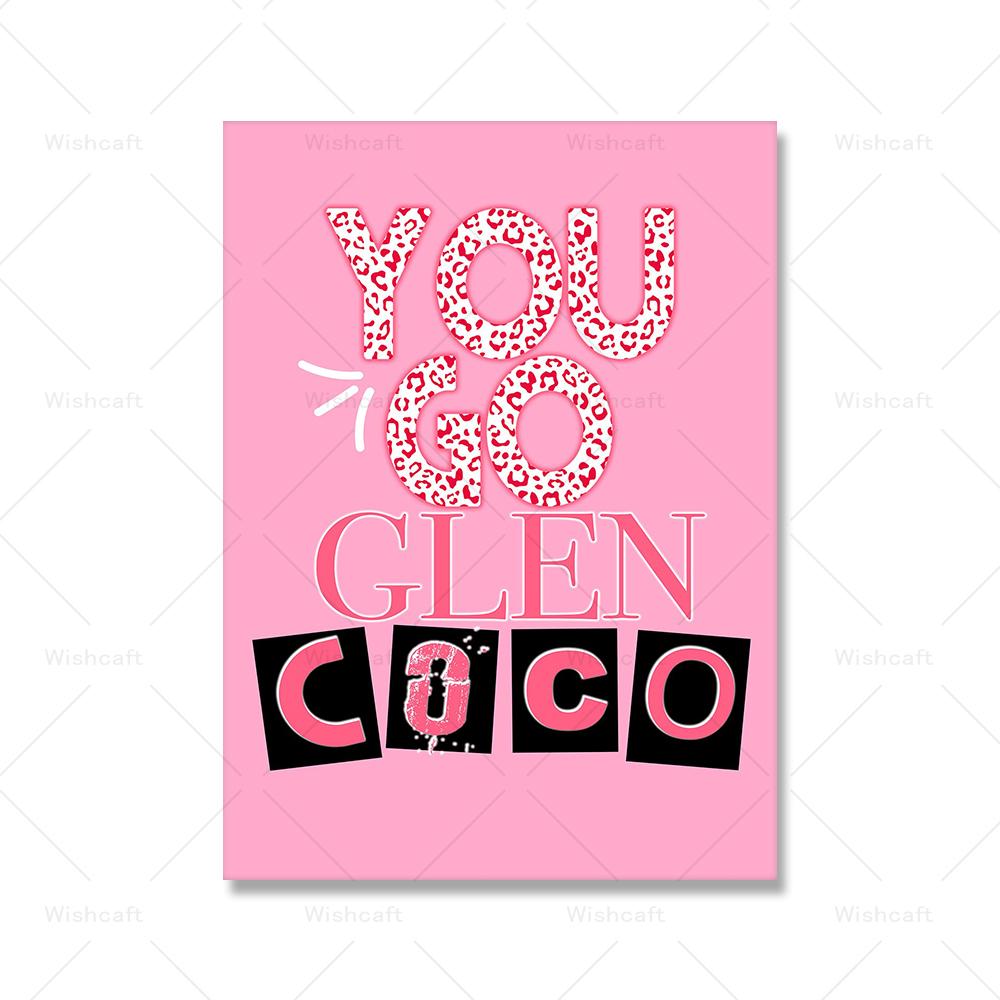 Mean Girls Quote Prints That Is So Fetch On Wednesdays We Wear Pink Posters Cartoon Letters Canvas Painting Wall Art Room Decor