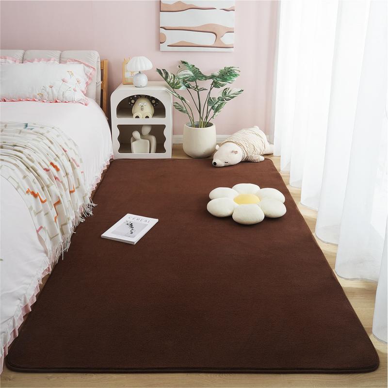 

Ultra Soft Short Plush Carpet Thick Sofa Area Rug for Living Room Non-Slip Warm Kid Bedroom Floor Mat Cozy Home Decor Large Rug 40x60cm small кофейный