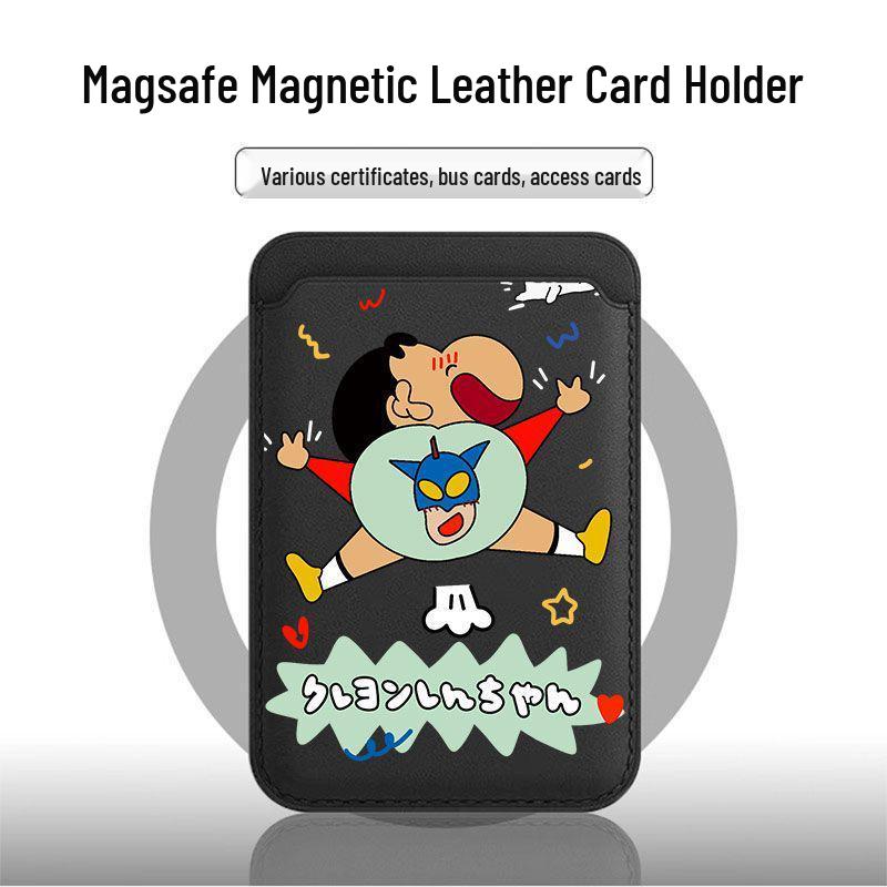 MAGsafe Magnetic Leather Card Holder Phone Case for Apple
