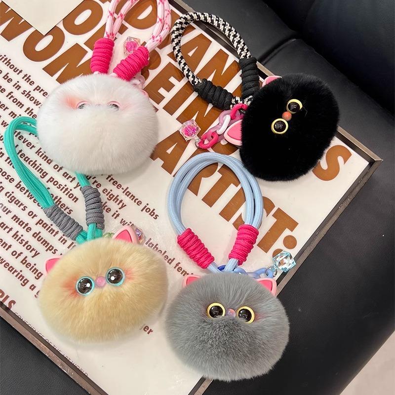 Fluffy Plush Cat - Cute Women's Bag Car Pendant Pendant Gift for Cat Lovers Bag Charm