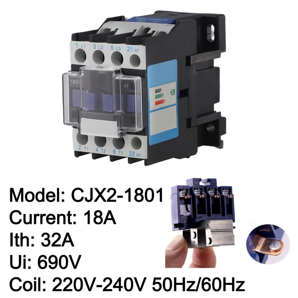AC Contactor 220V-230V 50Hz 220V-240V 60Hz Electrical Appliance