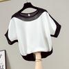 Summer Casual Blouse Women Fashion Loose Office-Lady Shirts Solid Short O-Neck Batwing Sleeve Blouses Elegant