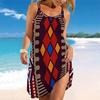 Women's Beach Dress Mini Dress Print Casual Modern Dress Sleeveless Loose Fit Outdoor Daily Summer