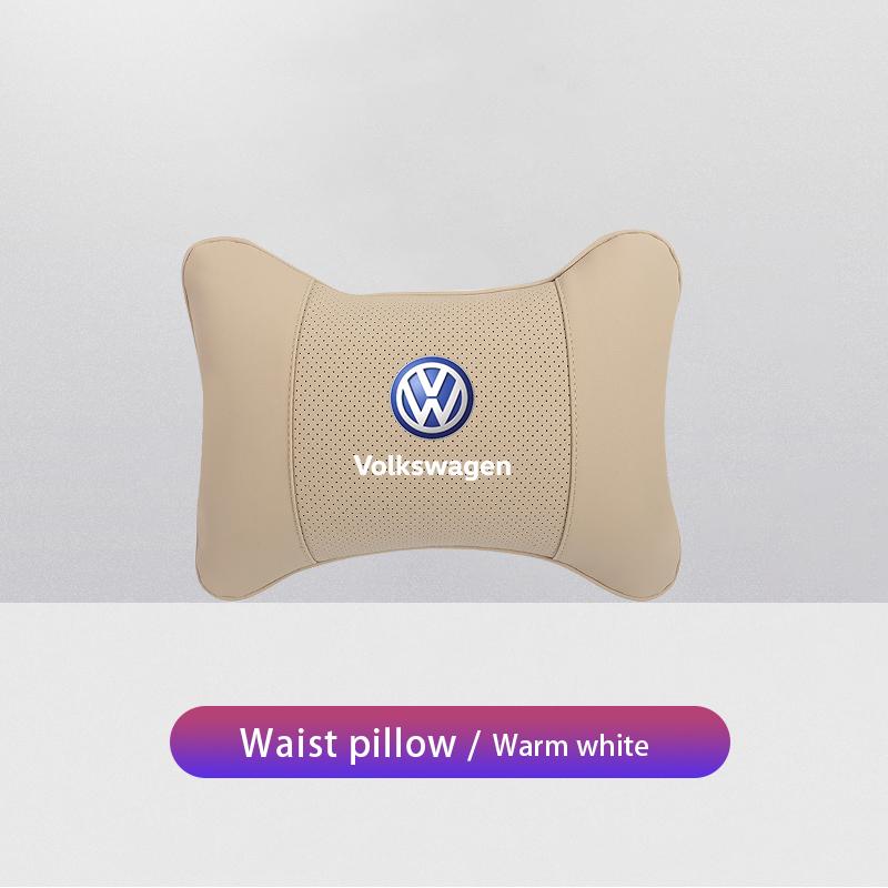 T32Logo de Voiture Oreiller de Repose-tête Oreiller de Nuque Coussin de Soutien Lombaire Porte-clés Pour Volkswagen T-ROC Eos Passat Polo Tiguan Amarok Caddy GTI Golf