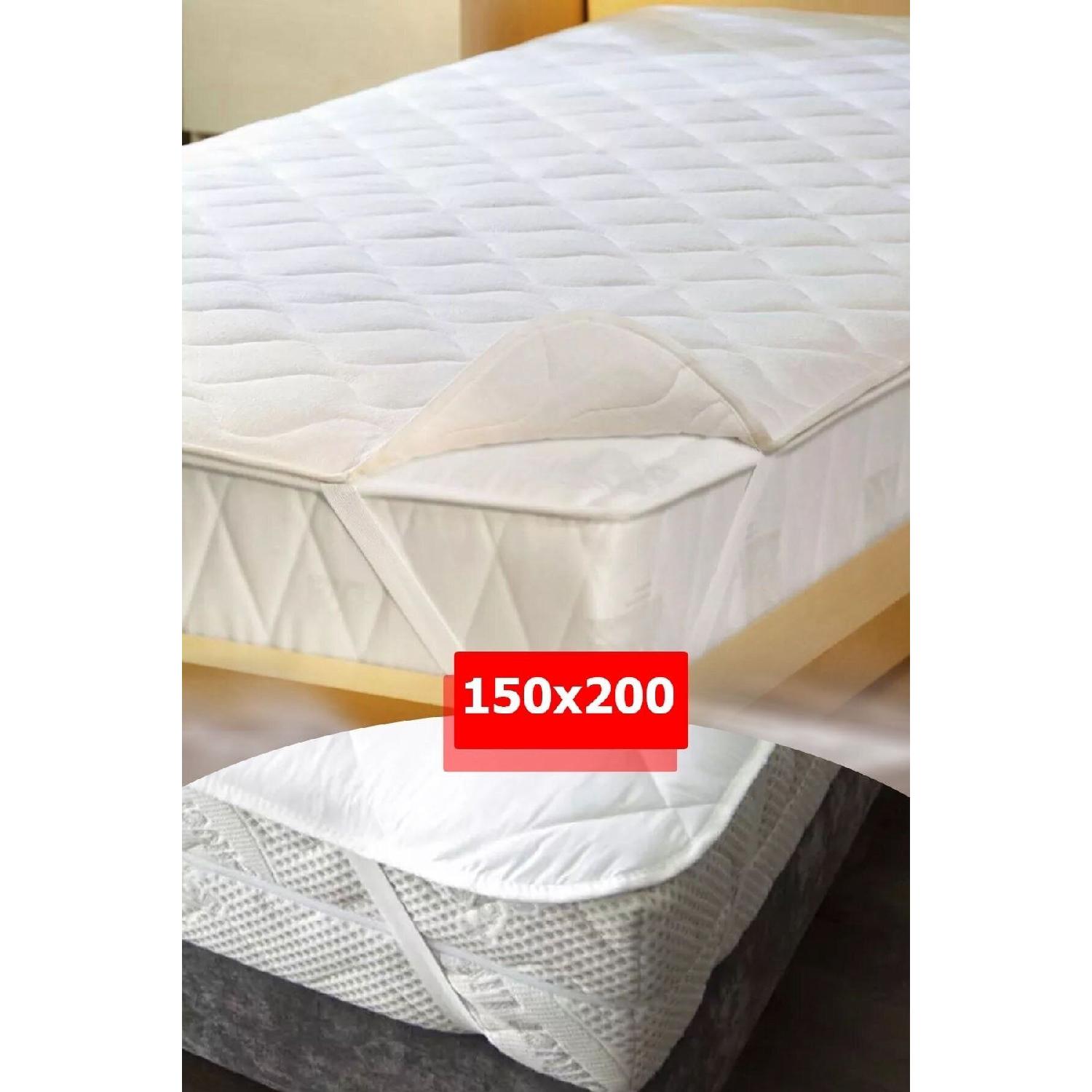 

Quilted Double Mattress Protective Liquid Proof Mattress Cover (150X200) 150 x 200 белый