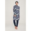 Summer modest swimwear set floral print - long sleeve tunic and full length leggings set - muslin swimwear - UV protection beachwear - summer burkini