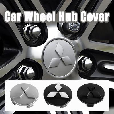 4Pcs Car Wheel Center Hub Caps Badge Rim Cover Emblem Accessories For 9 Ralliart X EX ASX L200 Colt Outlander Pajero