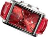 JMW TOKYO Square Red Square Rectangular Limited Seiko Quartz Leather Genuine Simple Popular for Day Gift To 300 Pieces Men's Watch, & Silver,