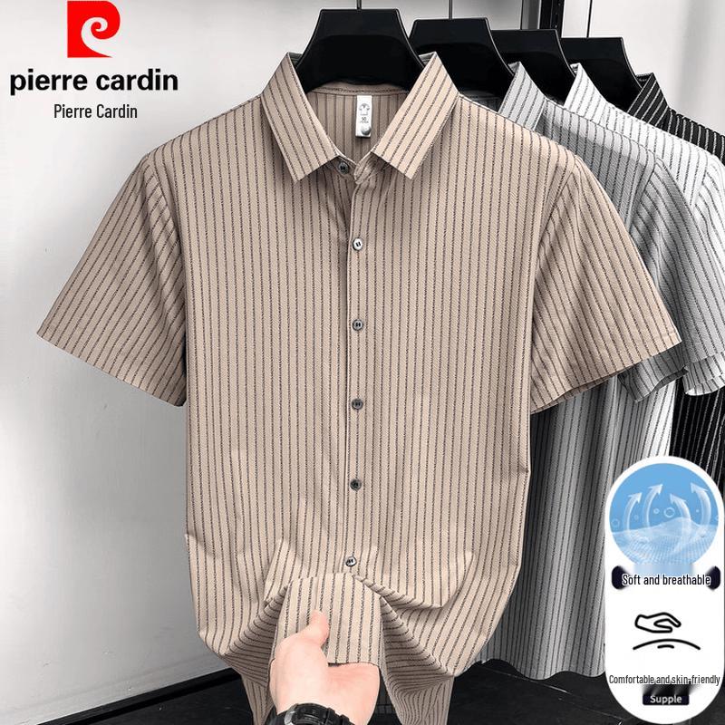 Pierre Cardin Men s Summer Elastic Zip Polo Shirt 3XL