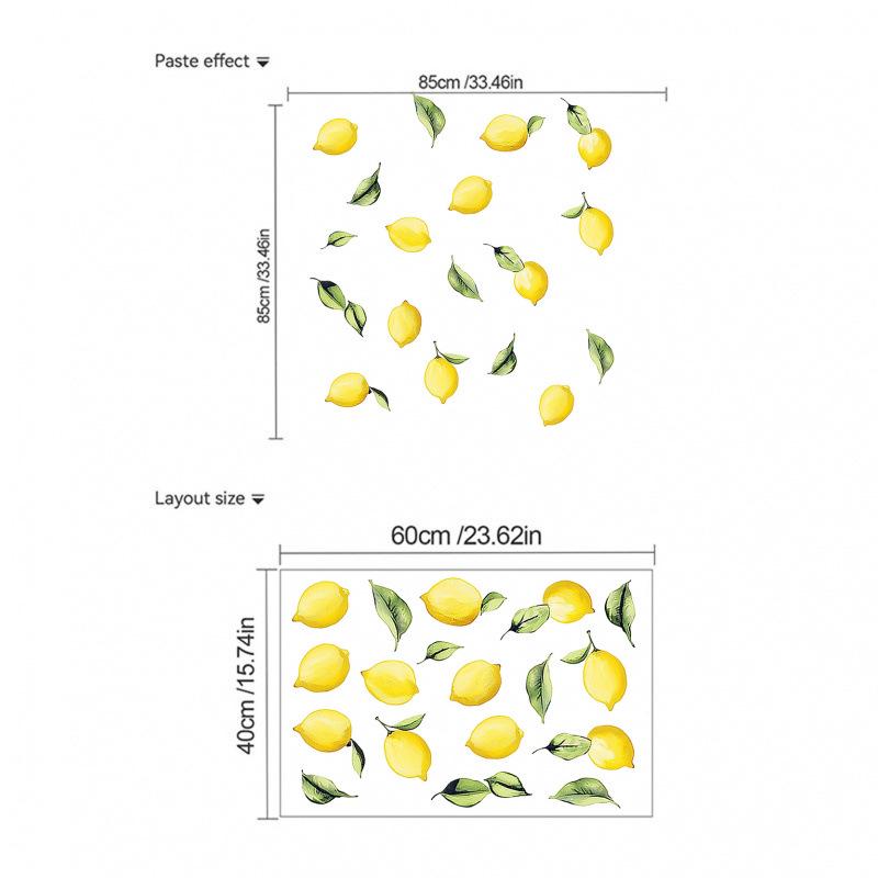 

Lemon Fruit Wall Sticker - Self-Adhesive PVC Decal for Home Decoration 40*60cm*1 sheet (No packaging)