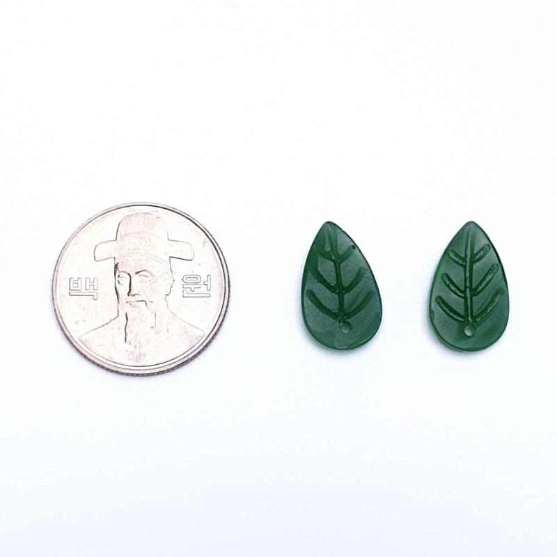 Glass Leaf Keychain Material Accessory Supplies (5 pcs)