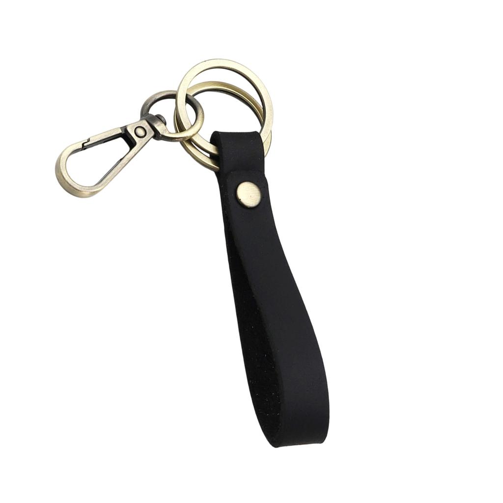 Genuine Leather Keychain for Business Professionals Portable Sturdy Keyring with Various Color for Everyday Use