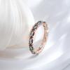 Full Oval Colorful Stone Ring For Women Fashion Natural Zircon With  Rose Gold Color Simple Daily Fine Jewelry