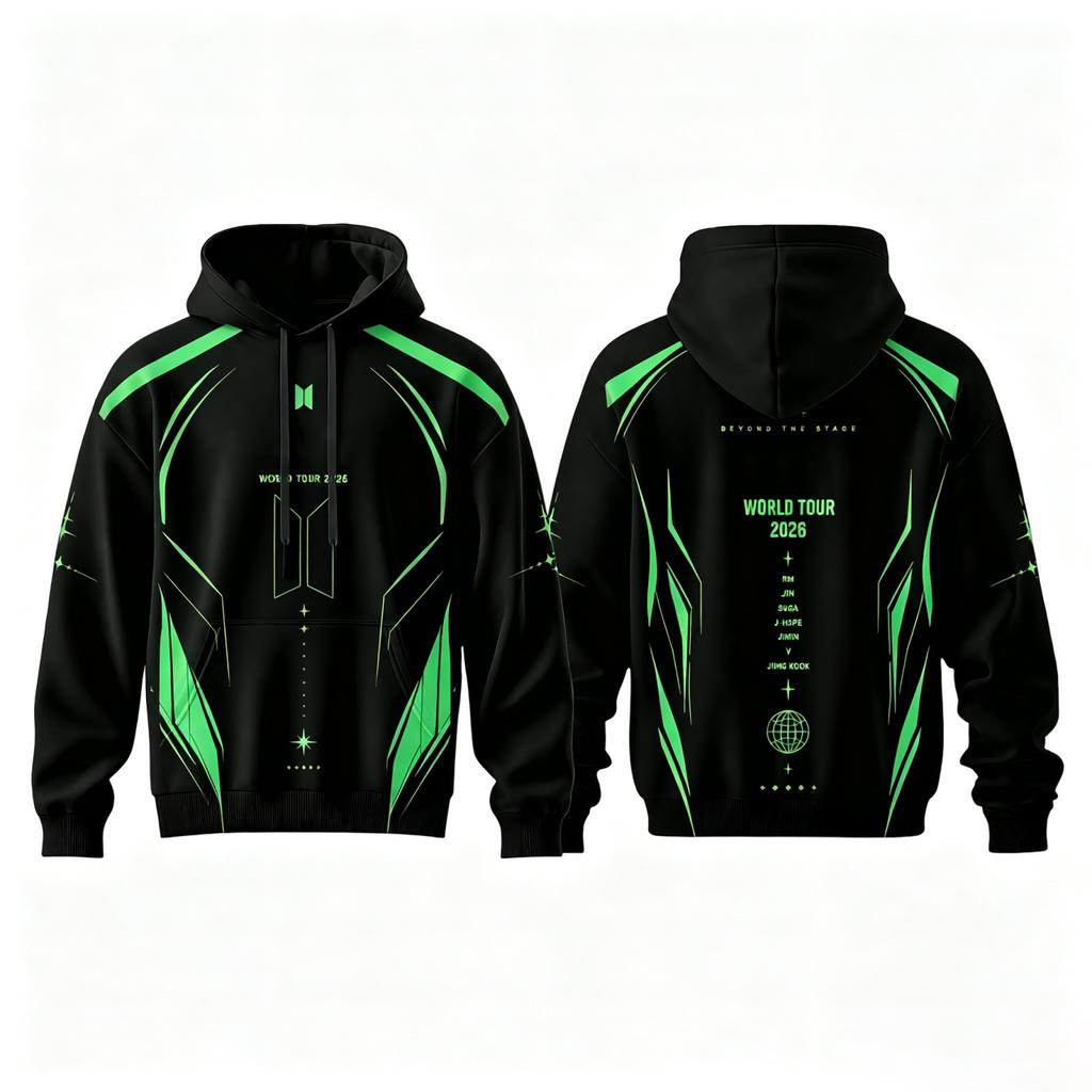 Unisex Hooded Pullover Sweatshirt Long Sleeve Loose Fit Casual Letter Print