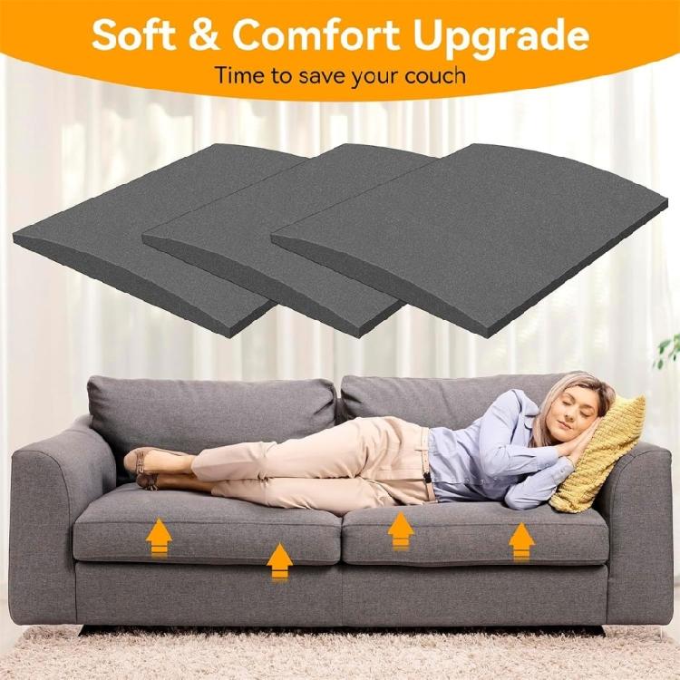 Cushion Support Insert Foam Repair Pad for Sagging Sofas Ergonomic Curved Designs Comfortable Enhancement