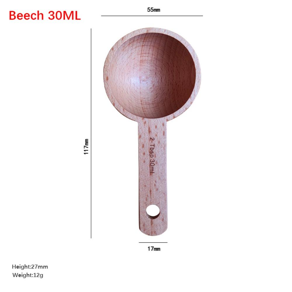 

Бук/Орех Деревянная Мерная Ложка Многоцелевые Кухонные Суповые Ложки Кофе Beech 30ML