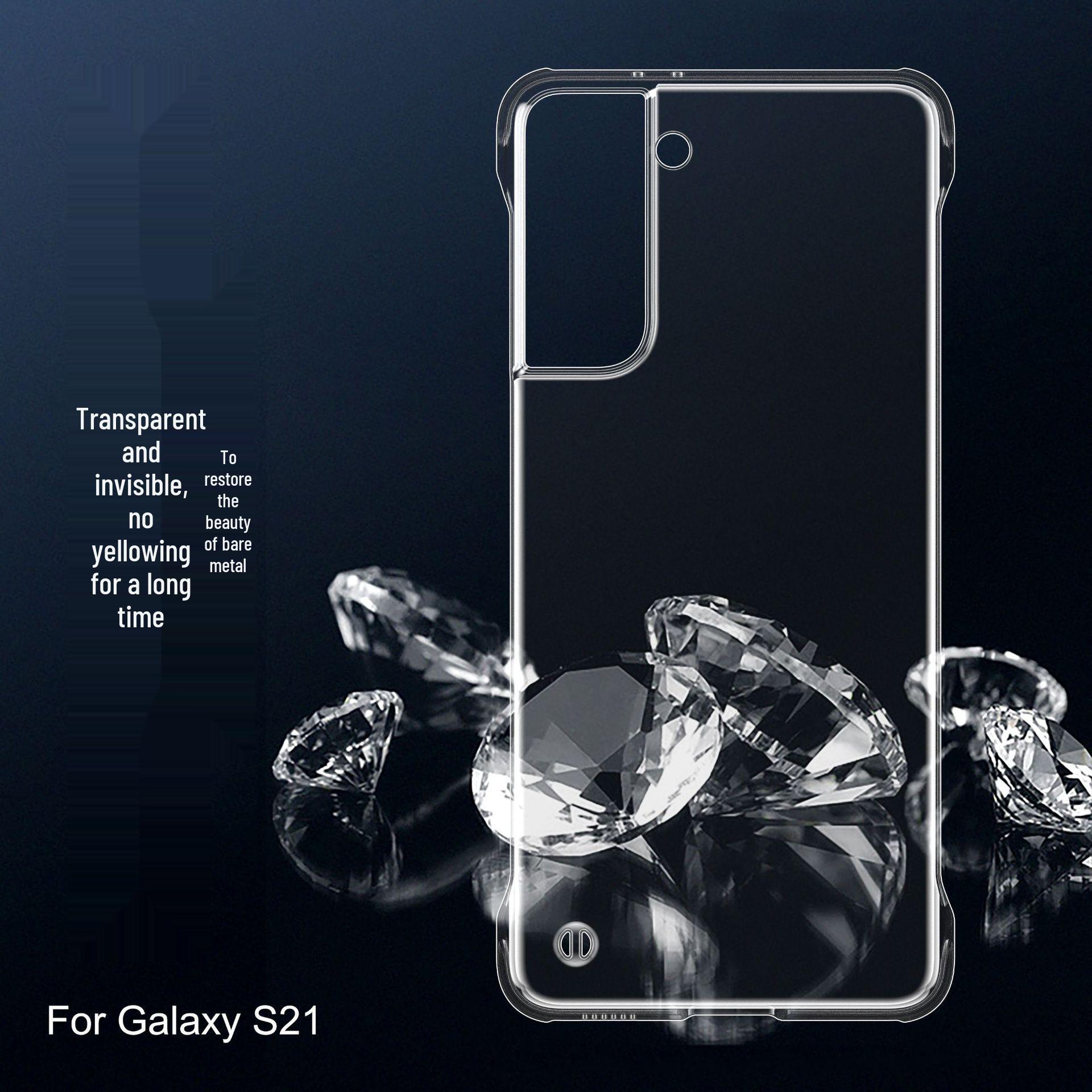 

Samsung S23 Ultra Borderless Hard Case: Transparent, Heat-Dissipating Protective Cover, Compatible with S22. Samsung S21 Plus